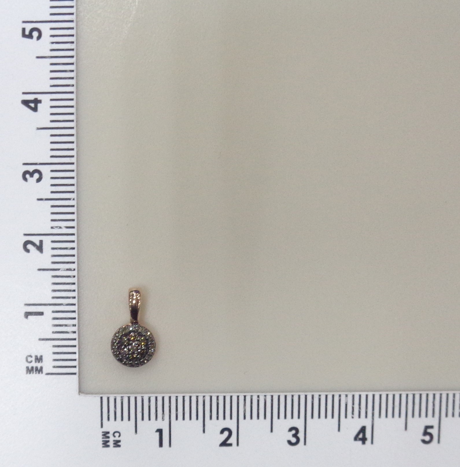 Серебряная подвеска с коньячными бриллиантами